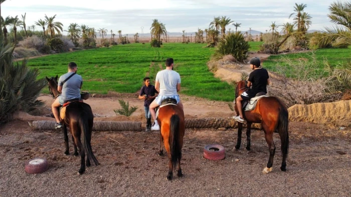 Marrakech : Visite privée à cheval dans la palmeraie avec thé - activities for rent on RENTS.ma