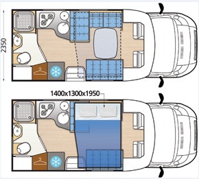 Camper MC 4-32 – 2 / 3 Berth motorhome - caravans for rent in marrakech - RENTS.ma